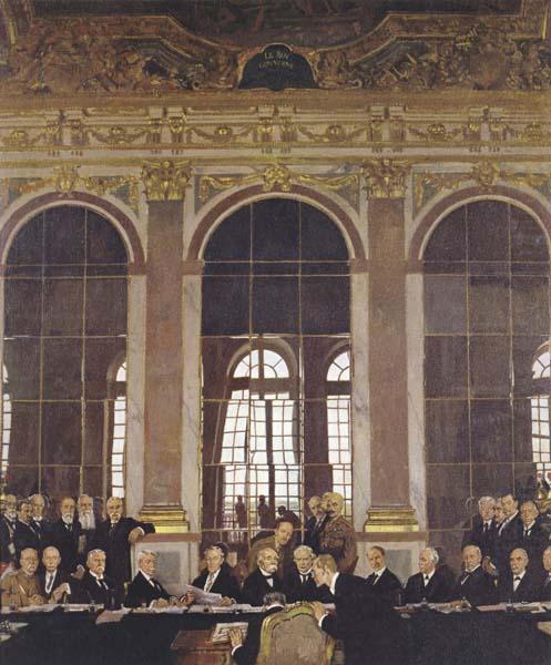 Sir William Orpen The Signing of Peace in the Hall of Mirrors,Versailles china oil painting image